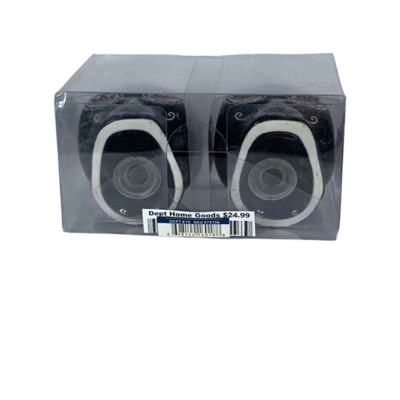 Sugar Skull Salt Pepper Shaker Set Ceramic Day of the Dead Multicolor Black 2 PC - Picture 8 of 16